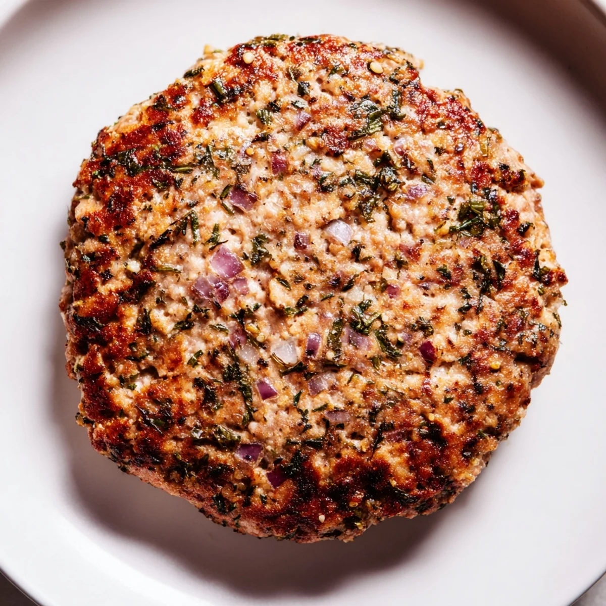 Freshly cooked turkey brunch burger patties served on toasted English muffins with sliced avocado.