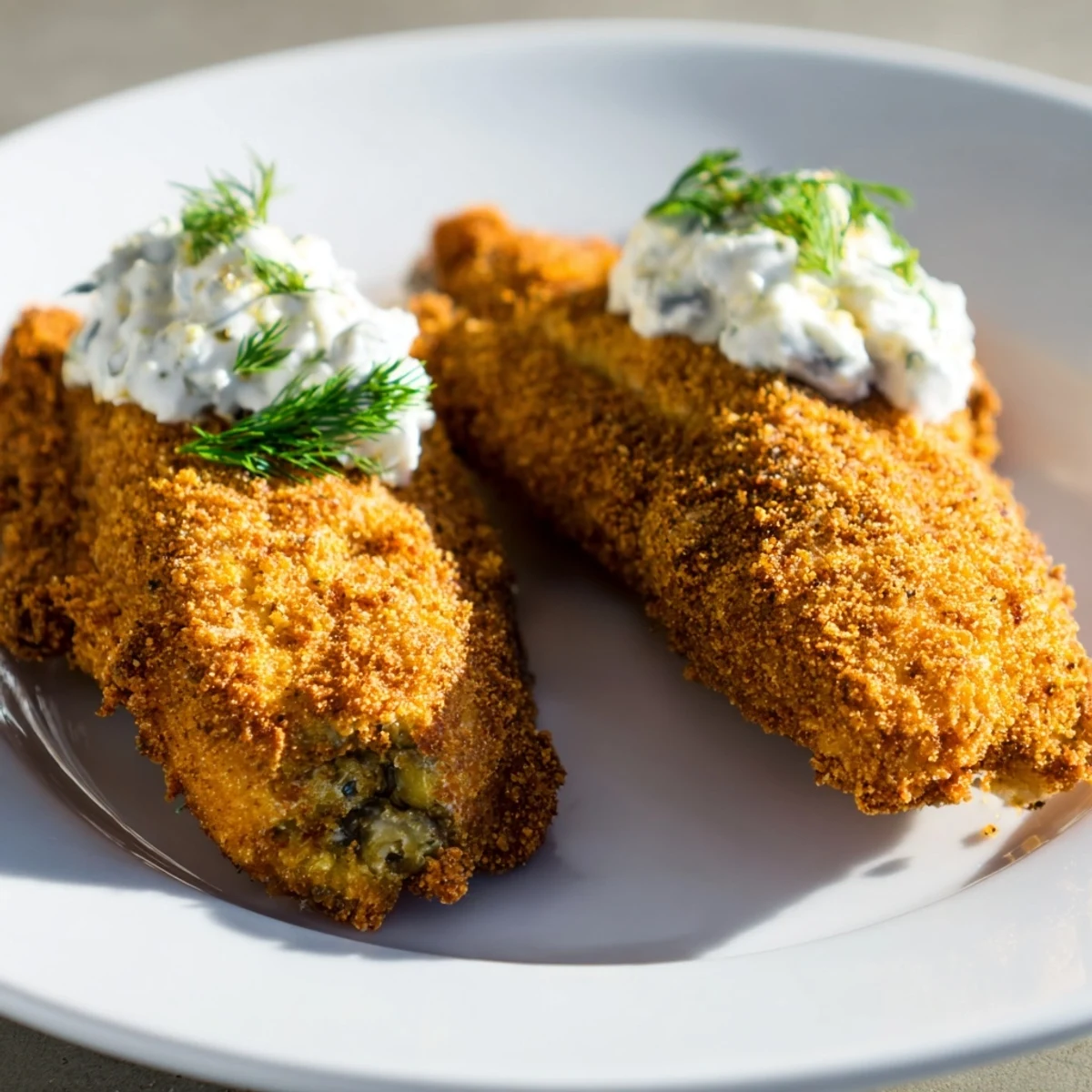 A Southern plate of Louisiana Style Fried Catfish, garnished with parsley and lemon wedges, ready to be enjoyed hot and fresh.