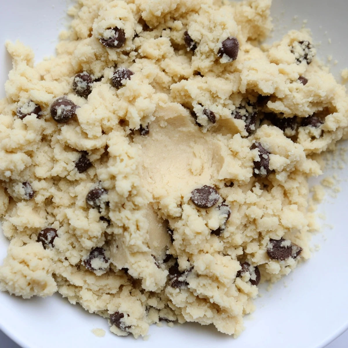 A keto friendly Edible Keto Cookie Dough served in a small jar with a wooden spoon nearby.