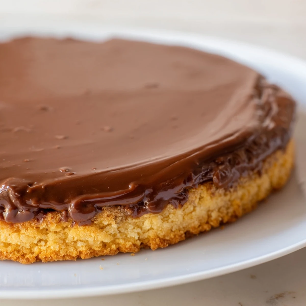 These Twix Cookies are arranged on a plate with milk, perfect for an indulgent American dessert.