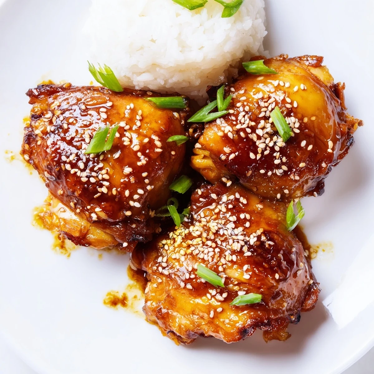 Tender Crock Pot Huli Huli chicken pieces coated in sweet tangy Hawaiian marinade