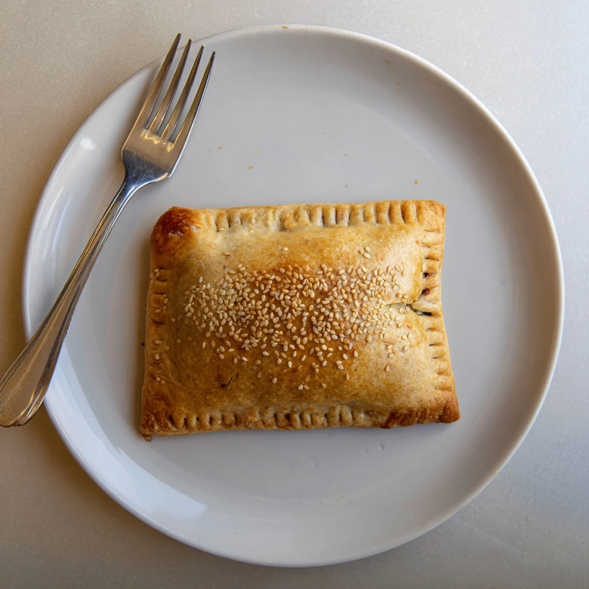 Golden High Protein Breakfast Hot Pockets stuffed with fluffy scrambled eggs, turkey, and melted cheddar cheese.