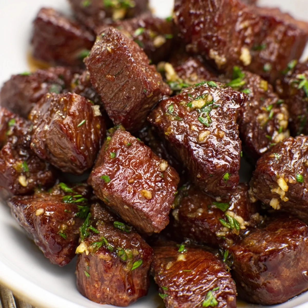 Cowboy Butter Steak Bites recipe glistening with herb butter, ready for sharing