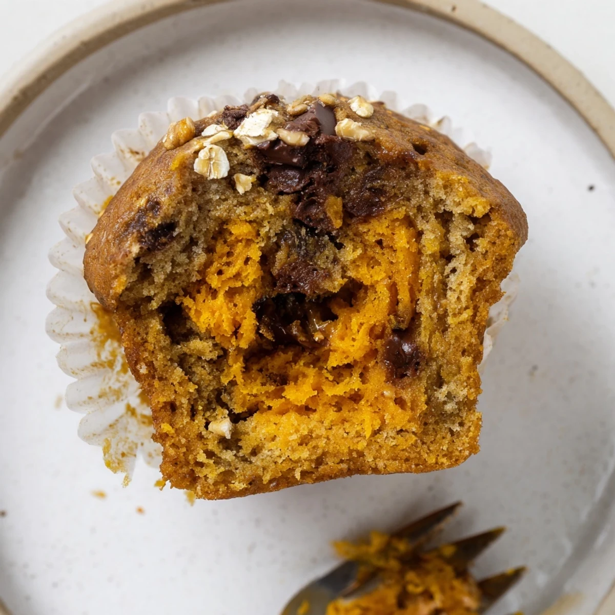 Moist Butternut Squash Banana Muffins studded with walnuts, served with coffee